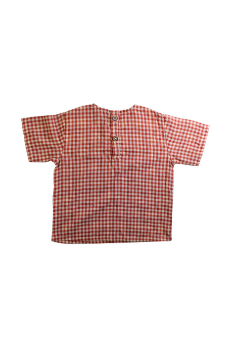 A Red Short Sleeve Tops from Little Green Radicals in size 4T for girl. (Back View)