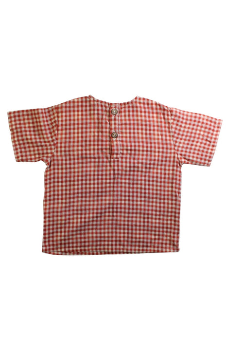 A Red Short Sleeve Tops from Little Green Radicals in size 4T for girl. (Back View)