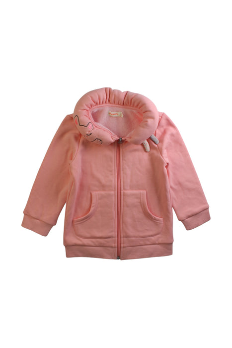 A Pink Hooded Sweatshirts from Momonittu in size 4T for girl. (Front View)