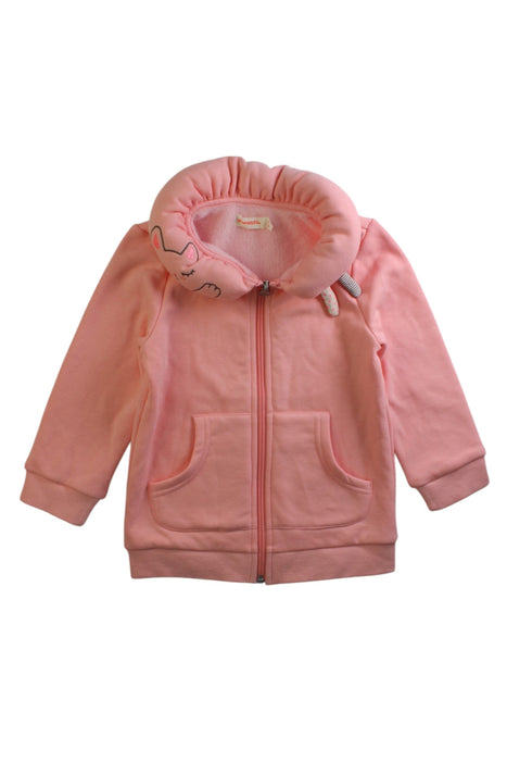 A Pink Hooded Sweatshirts from Momonittu in size 4T for girl. (Front View)