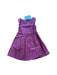 A Purple Sleeveless Dresses from La Petite Caravane in size 3T for girl. (Back View)