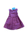 A Purple Sleeveless Dresses from La Petite Caravane in size 3T for girl. (Back View)