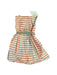 A Orange Sleeveless Dresses from La Petite Caravane in size 3T for girl. (Back View)