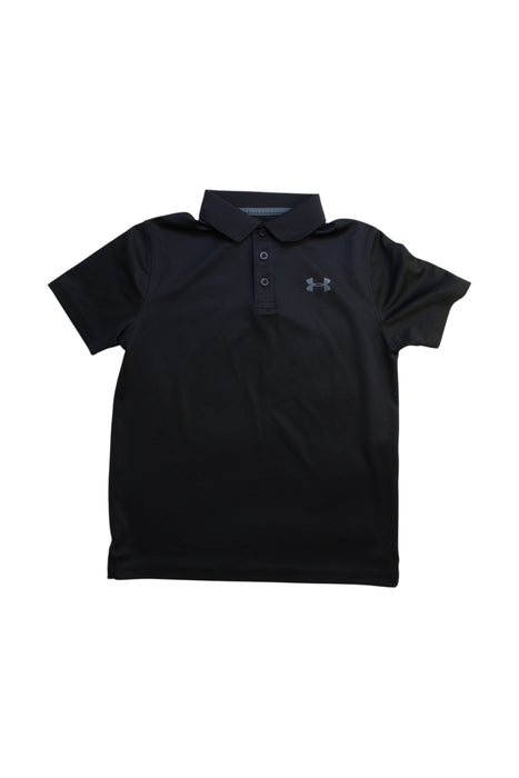 A Black Short Sleeve Polos from Under Armour in size 7Y for boy. (Front View)