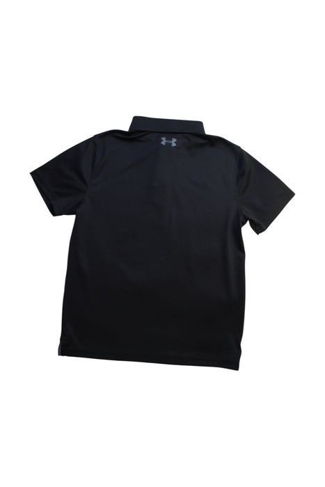 A Black Short Sleeve Polos from Under Armour in size 7Y for boy. (Back View)