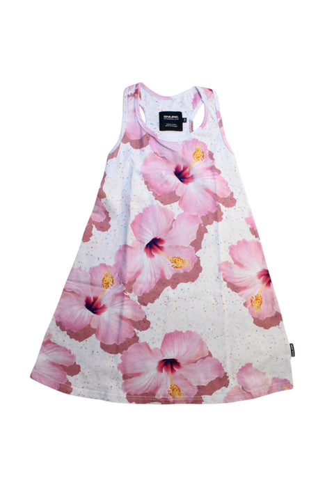 A Pink Sleeveless Dresses from Snurk in size 10Y for girl. (Front View)
