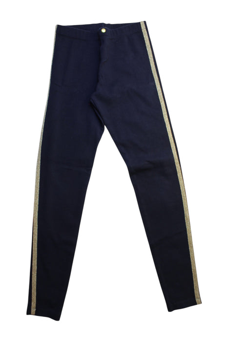 A Navy Leggings from Petit Bateau in size 12Y for girl. (Front View)