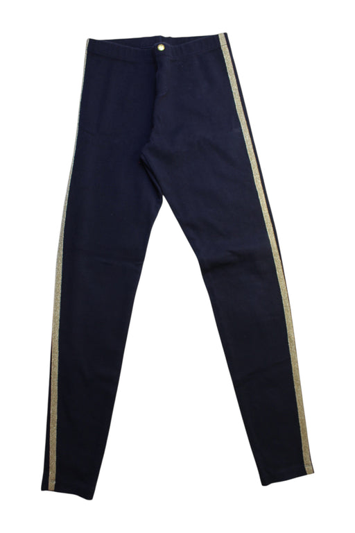 A Navy Leggings from Petit Bateau in size 12Y for girl. (Front View)