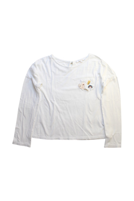 A White Long Sleeve Tops from Chloe in size 10Y for girl. (Front View)