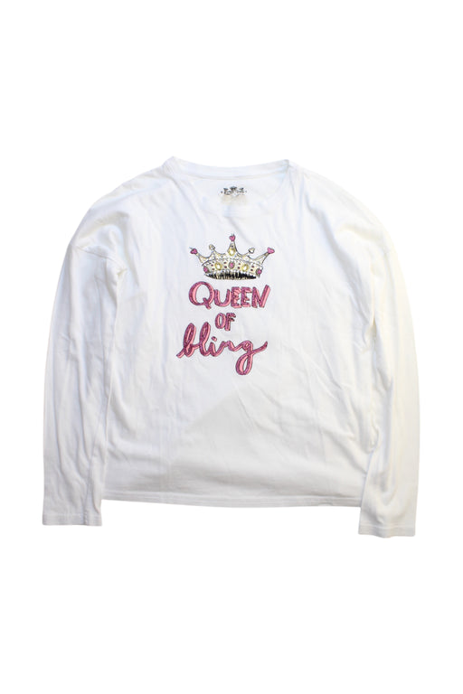 A White Long Sleeve Tops from Juicy Couture in size 8Y for girl. (Front View)