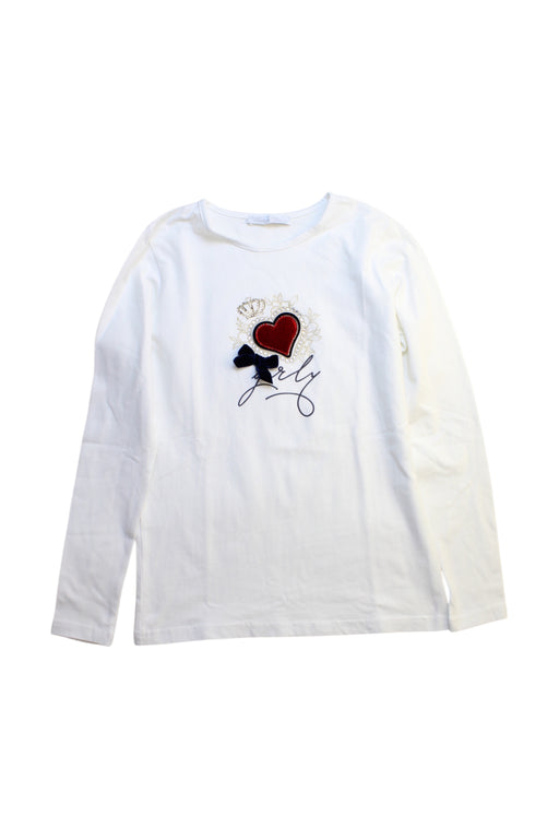 A White Long Sleeve Tops from Balloon Chic in size 12Y for girl. (Front View)