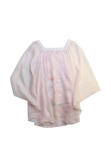 A Pink Sleeveless Tops from Kate Mack in size 7Y for girl. (Back View)