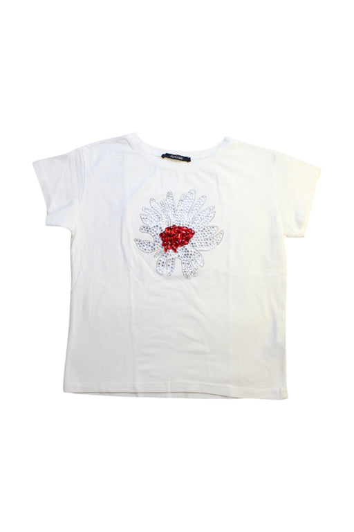 A White Short Sleeve Tops from Jakioo in size 9Y for girl. (Front View)
