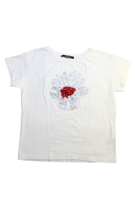 A White Short Sleeve Tops from Jakioo in size 9Y for girl. (Front View)