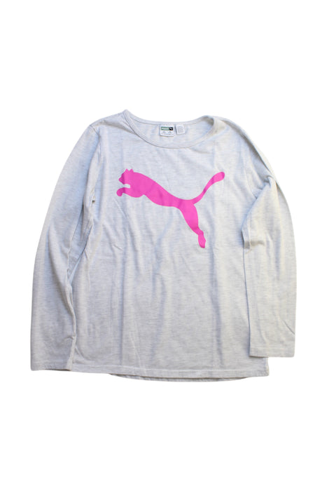 A Grey Long Sleeve T Shirts from Puma in size 10Y for girl. (Front View)