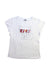 A White Short Sleeve T Shirts from Karl Lagerfeld in size 12Y for girl. (Front View)