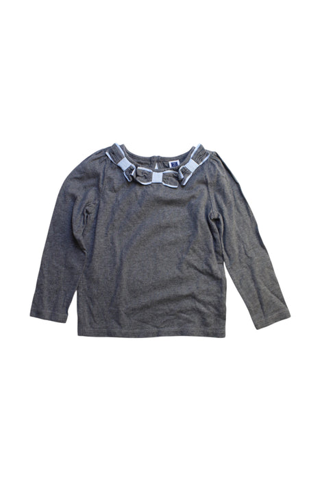 A Grey Long Sleeve Tops from Janie & Jack in size 2T for girl. (Front View)