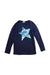A Navy Long Sleeve Tops from Crewcuts in size 7Y for girl. (Front View)