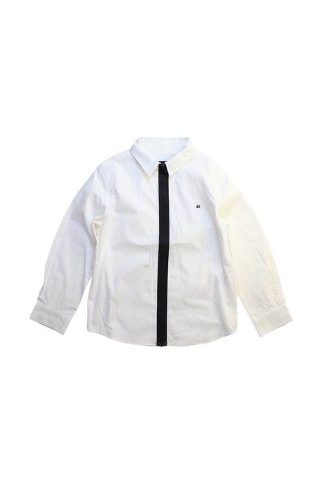 A White Long Sleeve Shirts from Junior Gaultier in size 6T for boy. (Front View)