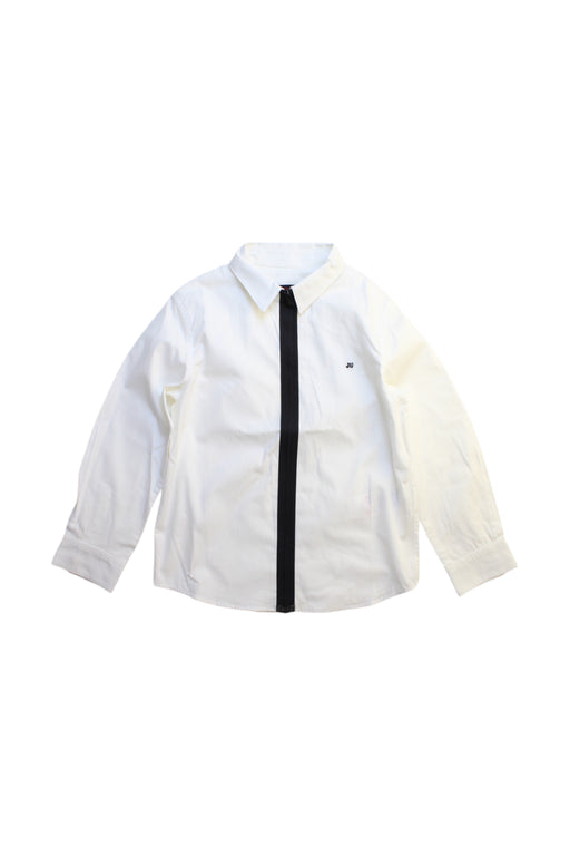 A White Long Sleeve Shirts from Junior Gaultier in size 6T for boy. (Front View)