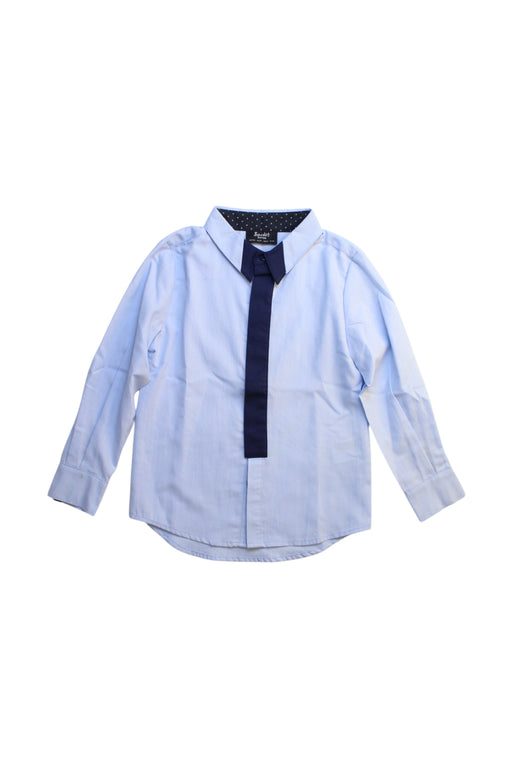 A Blue Long Sleeve Shirts from Bardot Junior in size 4T for boy. (Front View)