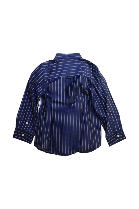 A Navy Long Sleeve Shirts from Comme Maman Collection in size 4T for boy. (Back View)