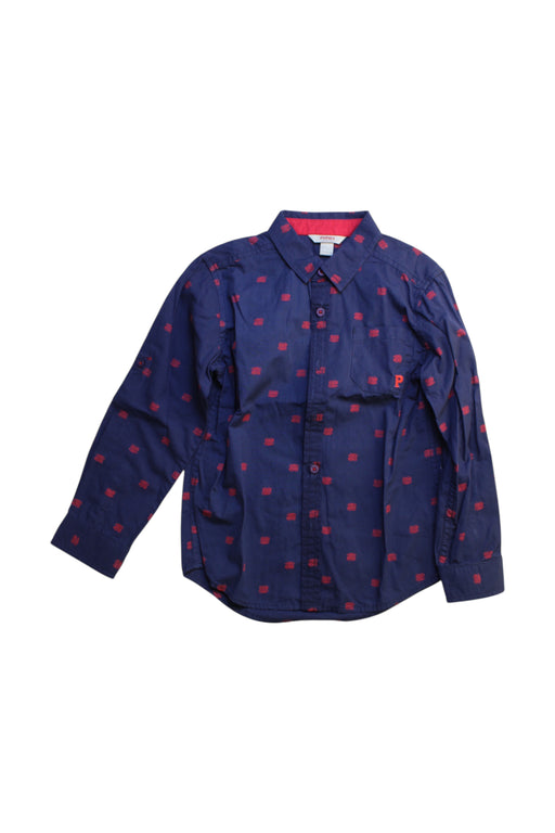 A Navy Long Sleeve Shirts from PONEY in size 6T for boy. (Front View)