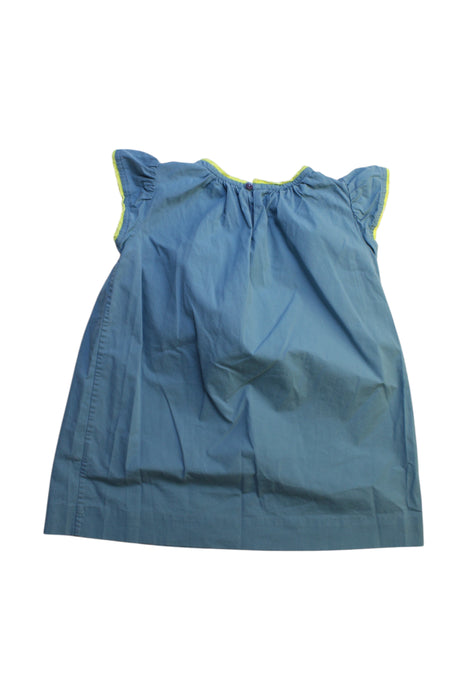 A Blue Sleeveless Dresses from Bonpoint in size 3T for girl. (Back View)