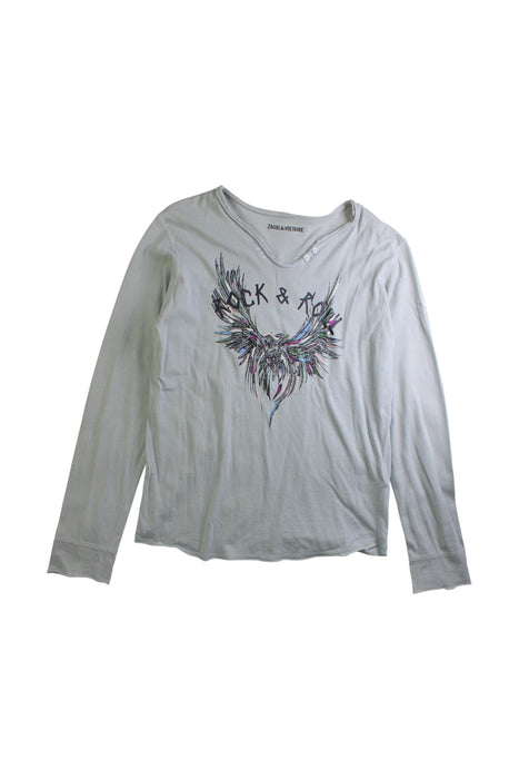 A Multicolour Long Sleeve T Shirts from Zadig & Voltaire in size 12Y for girl. (Front View)