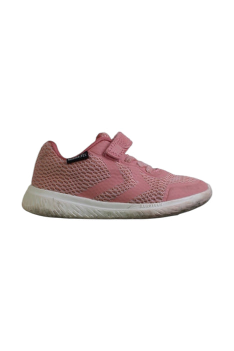 A Pink Sneakers from hummel in size 5T for girl. (Front View)