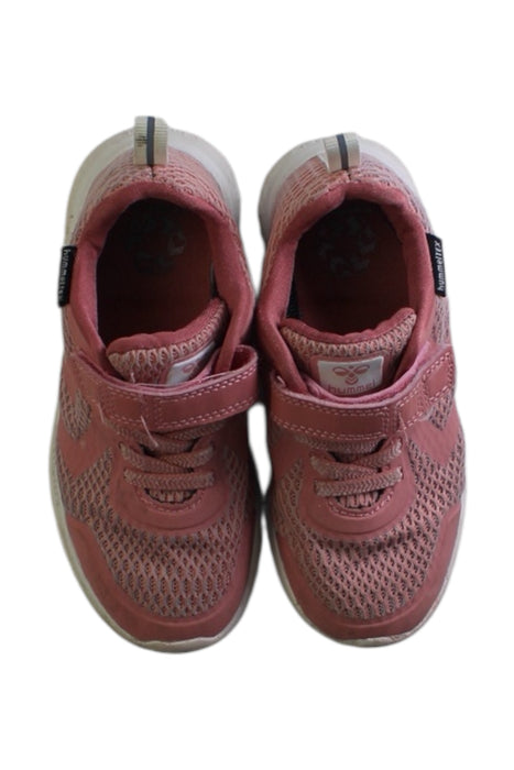A Pink Sneakers from hummel in size 5T for girl. (Back View)