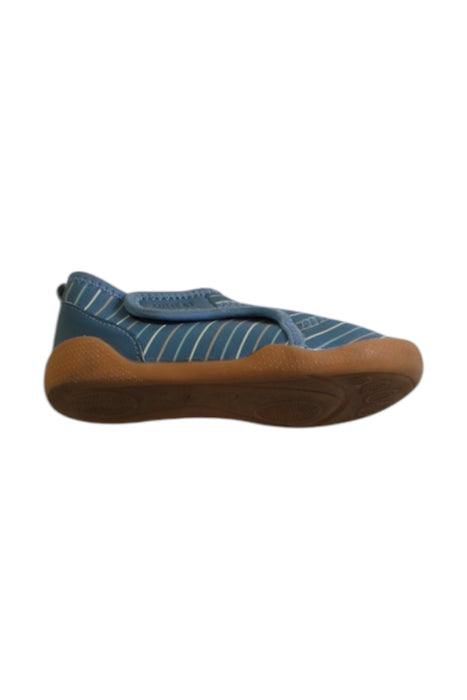 A Blue Slip Ons from Wheat in size 3T for boy. (Front View)