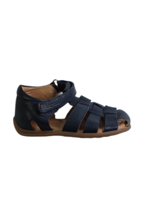 A Navy Sandals from Bisgaard in size 3T for girl. (Front View)