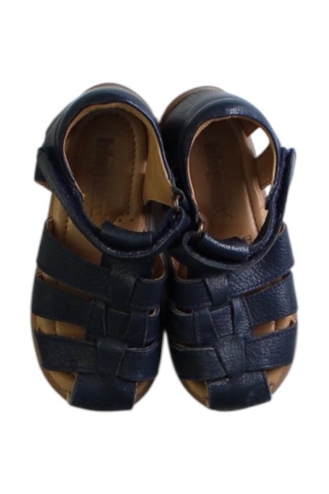 A Navy Sandals from Bisgaard in size 3T for girl. (Back View)