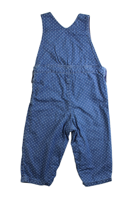 A Blue Long Overalls from The Little White Company in size 6-12M for girl. (Back View)