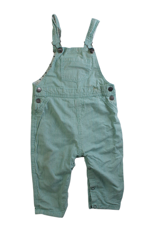 A Green Long Overalls from Seed in size 6-12M for neutral. (Front View)