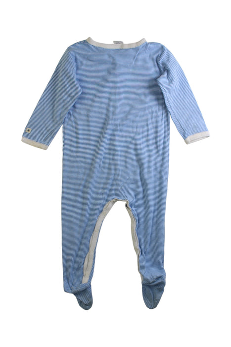 A Blue Onesies from Petit Bateau in size 12-18M for girl. (Back View)