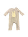 A Grey Long Sleeve Rompers from Seed in size 0-3M for neutral. (Front View)