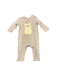 A Grey Long Sleeve Rompers from Seed in size 0-3M for neutral. (Front View)