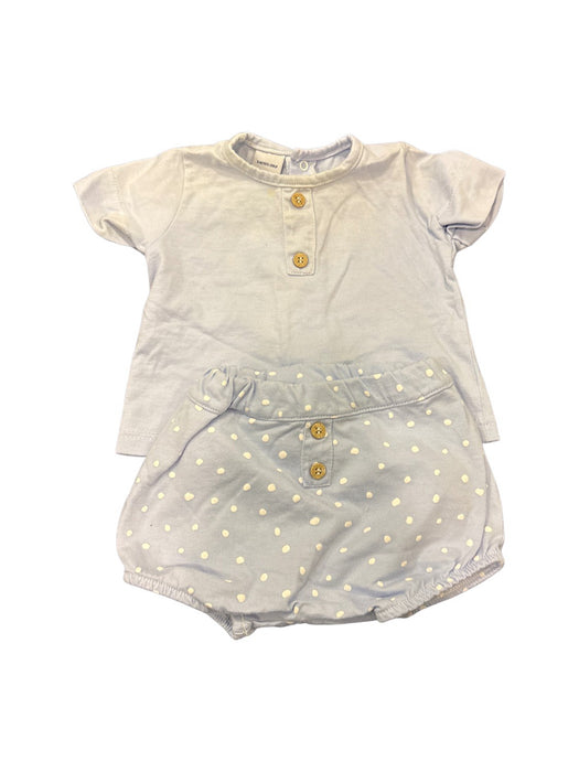 A White Shorts Sets from Babidu in size 0-3M for boy. (Front View)
