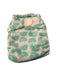 A Green Cloth Diapers from TotsBots in size 0-3M for neutral. (Front View)