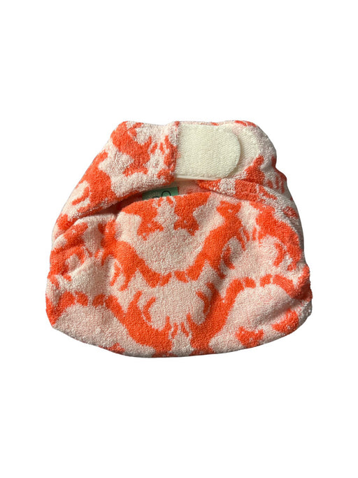 A Orange Cloth Diapers from TotsBots in size 0-3M for neutral. (Front View)