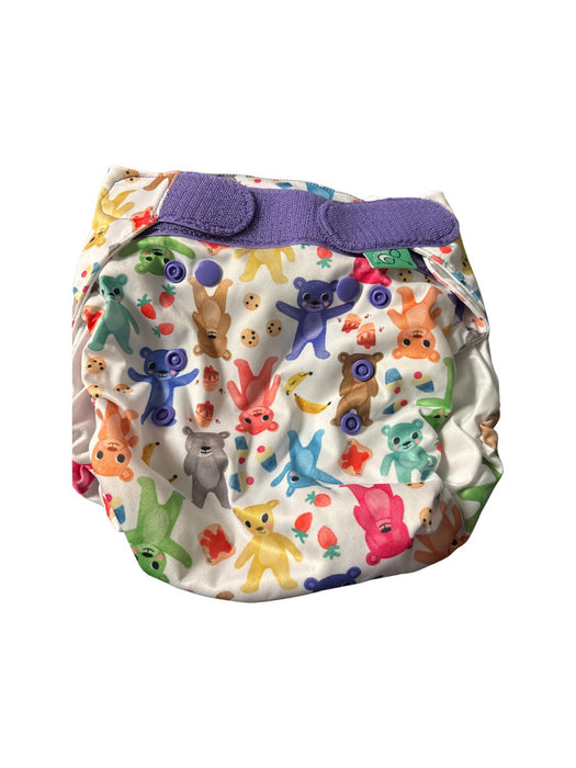 A Multicolour Cloth Diapers from TotsBots in size 0-3M for neutral. (Front View)