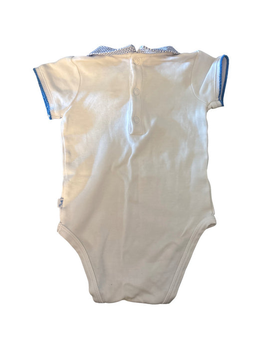 A Blue Short Sleeve Bodysuits from Jacadi in size 3-6M for boy. (Back View)