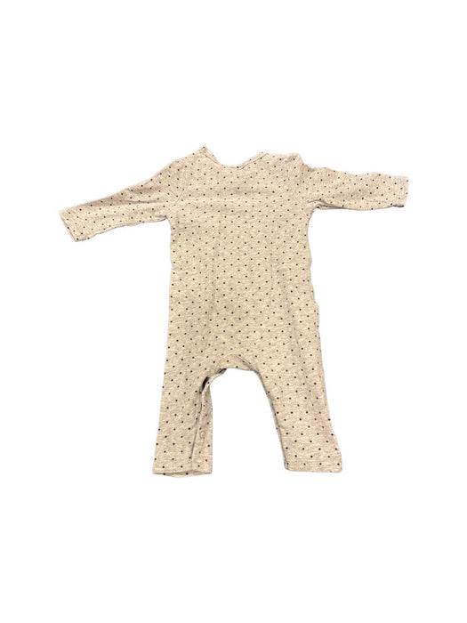 A Grey Long Sleeve Rompers from Seed in size 0-3M for neutral. (Back View)