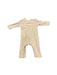 A Grey Long Sleeve Rompers from Seed in size 0-3M for neutral. (Back View)