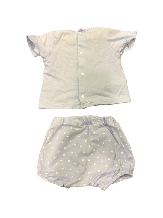 A White Shorts Sets from Babidu in size 0-3M for boy. (Back View)