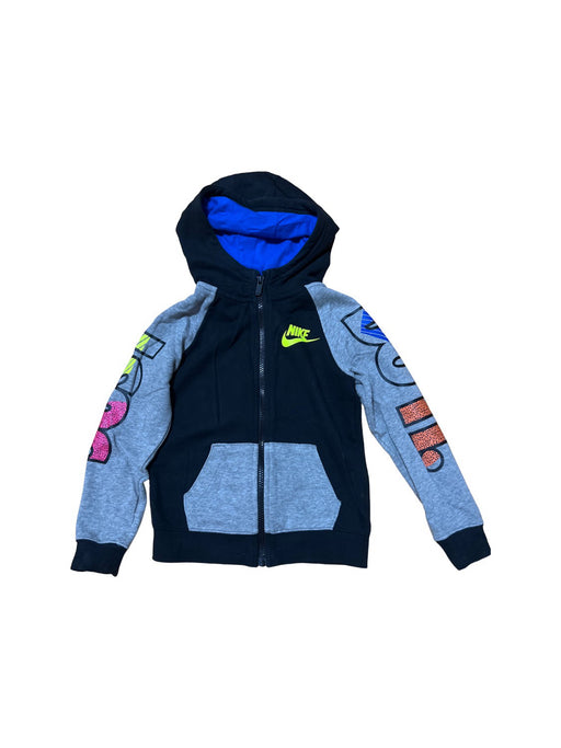 A Black Zippered Sweatshirts from Nike in size 5T for neutral. (Front View)