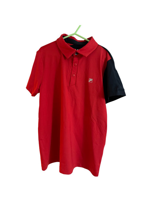 A Red Short Sleeve Polos from Fila in size 10Y for boy. (Front View)
