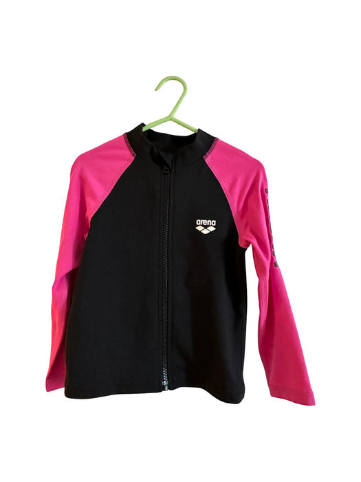 A Black Rash Guards from Arena in size 2T for girl. (Front View)